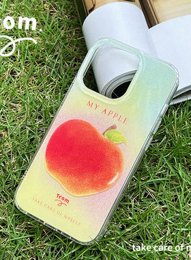 TCOM原创设计渐变多巴胺苹果手机壳小众防摔亮面iphone16promax/15pro/14pro/13pro创意IMD双层苹果16手机壳