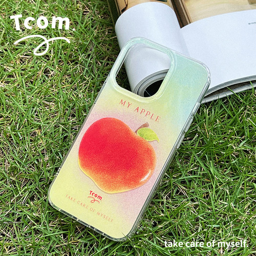 TCOM原创设计渐变多巴胺苹果手机壳小众防摔亮面iphone16promax/15pro/14pro/13pro创意IMD双层苹果16手机壳