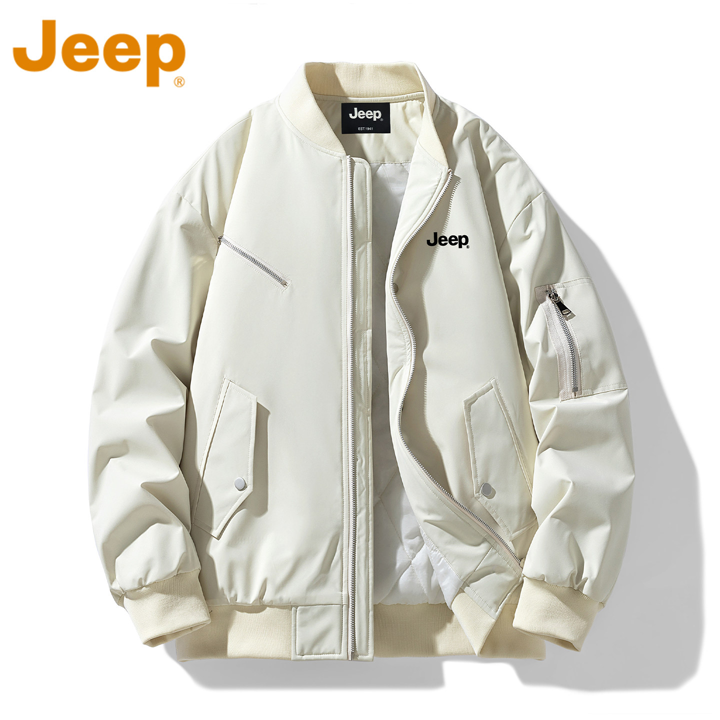 JEEP吉普美式棒球领棉衣男款秋冬季2025新款宽松加厚保暖棉服外套