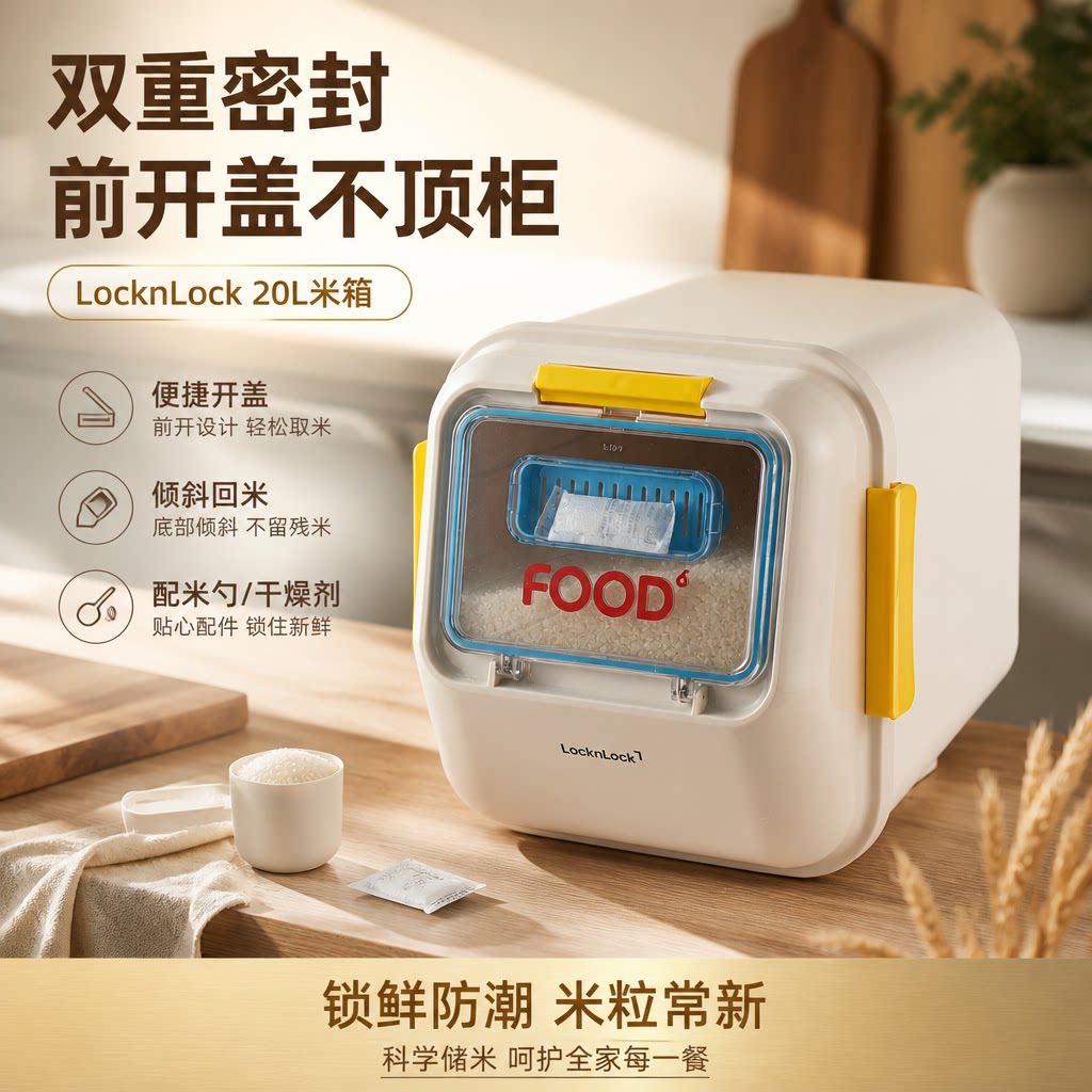 乐扣乐扣食品级密封防潮米桶图片