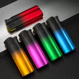 Маленькая короткая портативная металлическая ветрозащитная прочная зажигалка, оптовые продажи, делается под заказ