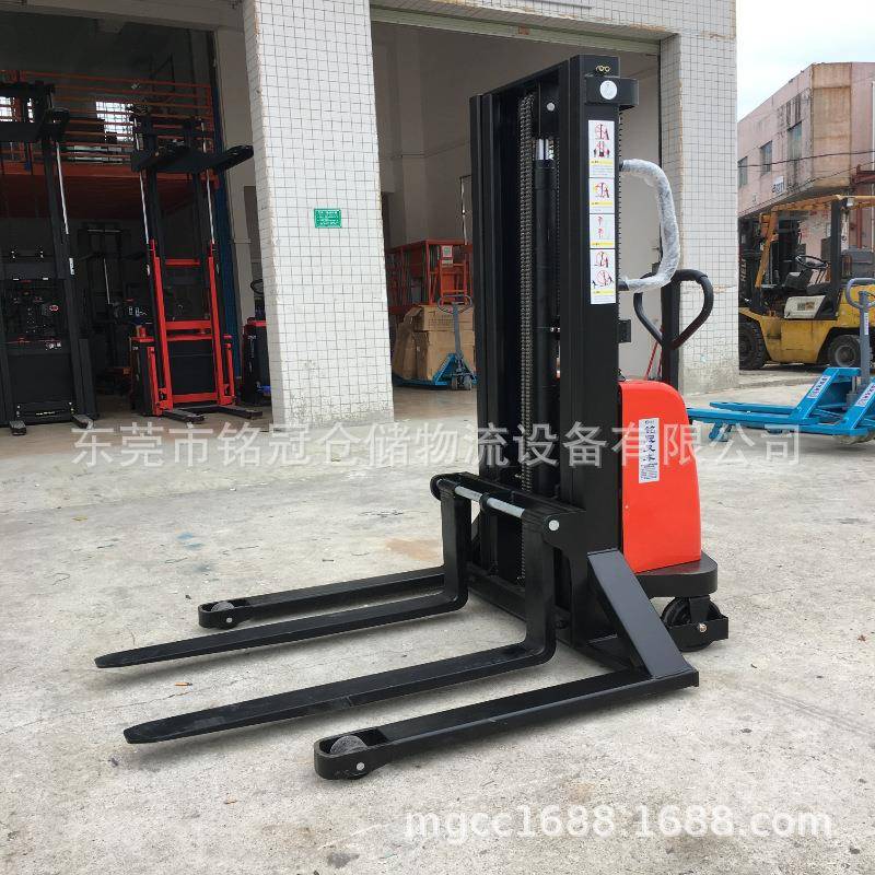 加宽型半电动堆高机宽腿半电动堆高车东莞电动叉车电动堆垛车