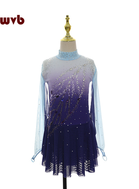 花滑专业演出服溜冰服花样滑冰专用表演服考斯滕儿童成女款裙A586