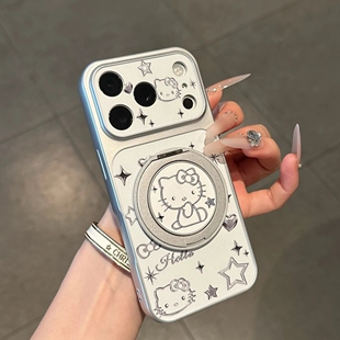 卡通星星猫咪手机壳适用iPhone17promax巨好看vivos60大视窗小米17promax高颜值OPPOfindX9不撞款荣耀600软壳
