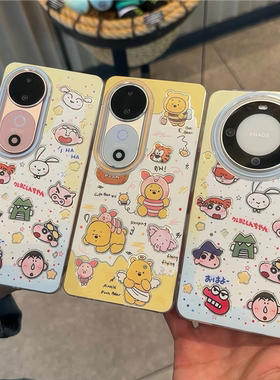 新款ins风涂鸦小新手机壳适用iPhone16/17promax简约华为pura70/60可爱mate70小众小米15/14保护套红米note14