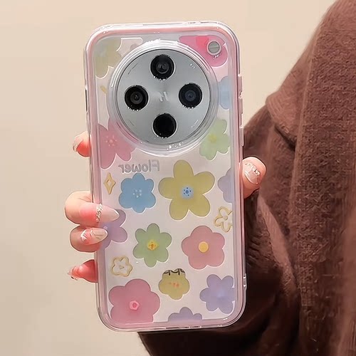 春日彩色花朵二合一边框手机壳