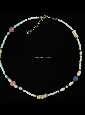 Vintage古着 LuckyEra -浅海桃序 Peach Tide项链