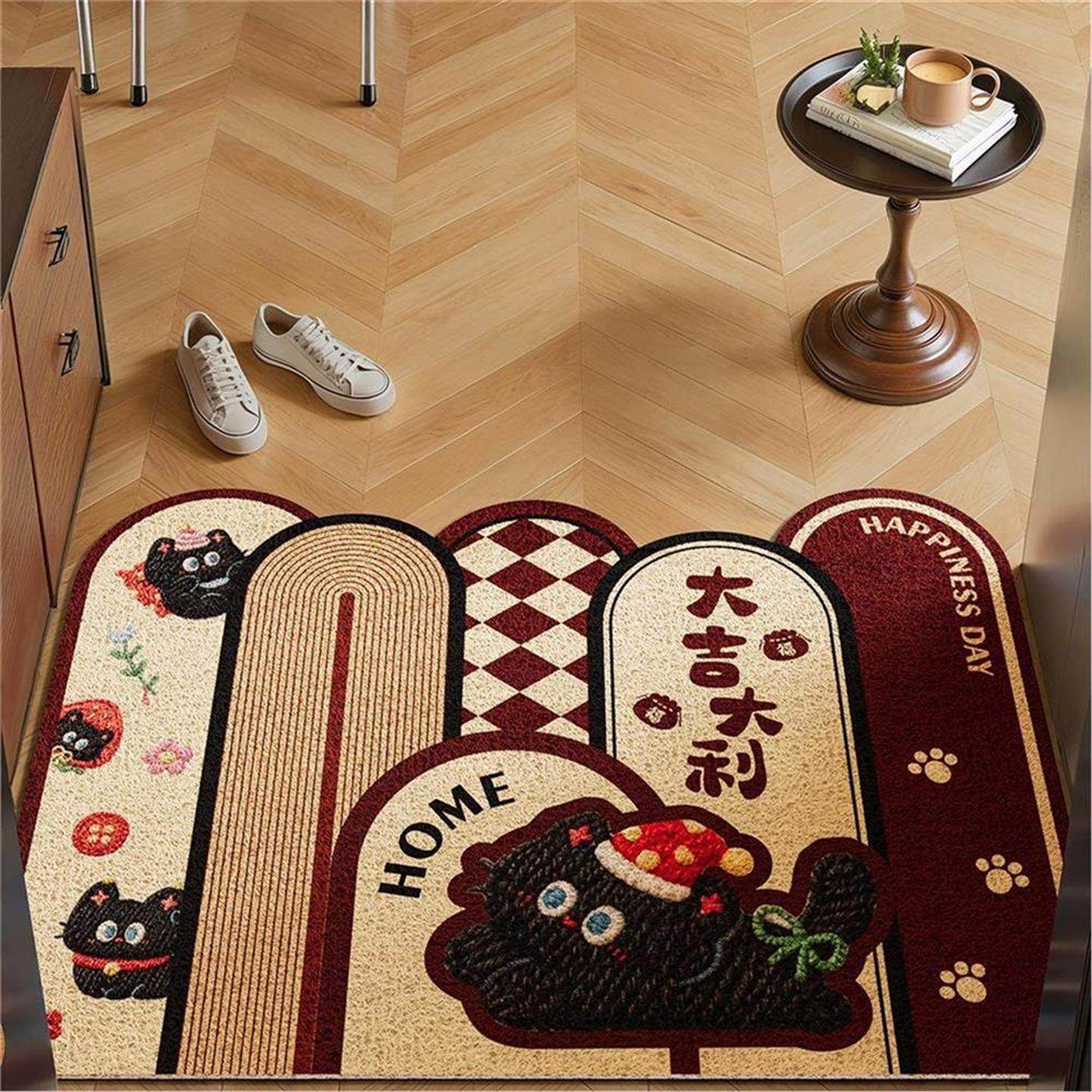 卡通简约家用入户门地垫进门可裁剪防滑脚垫子刮泥蹭土丝圈地垫,居家布艺,入户地垫,淘宝优惠券,粉丝福利购,淘宝优惠卷