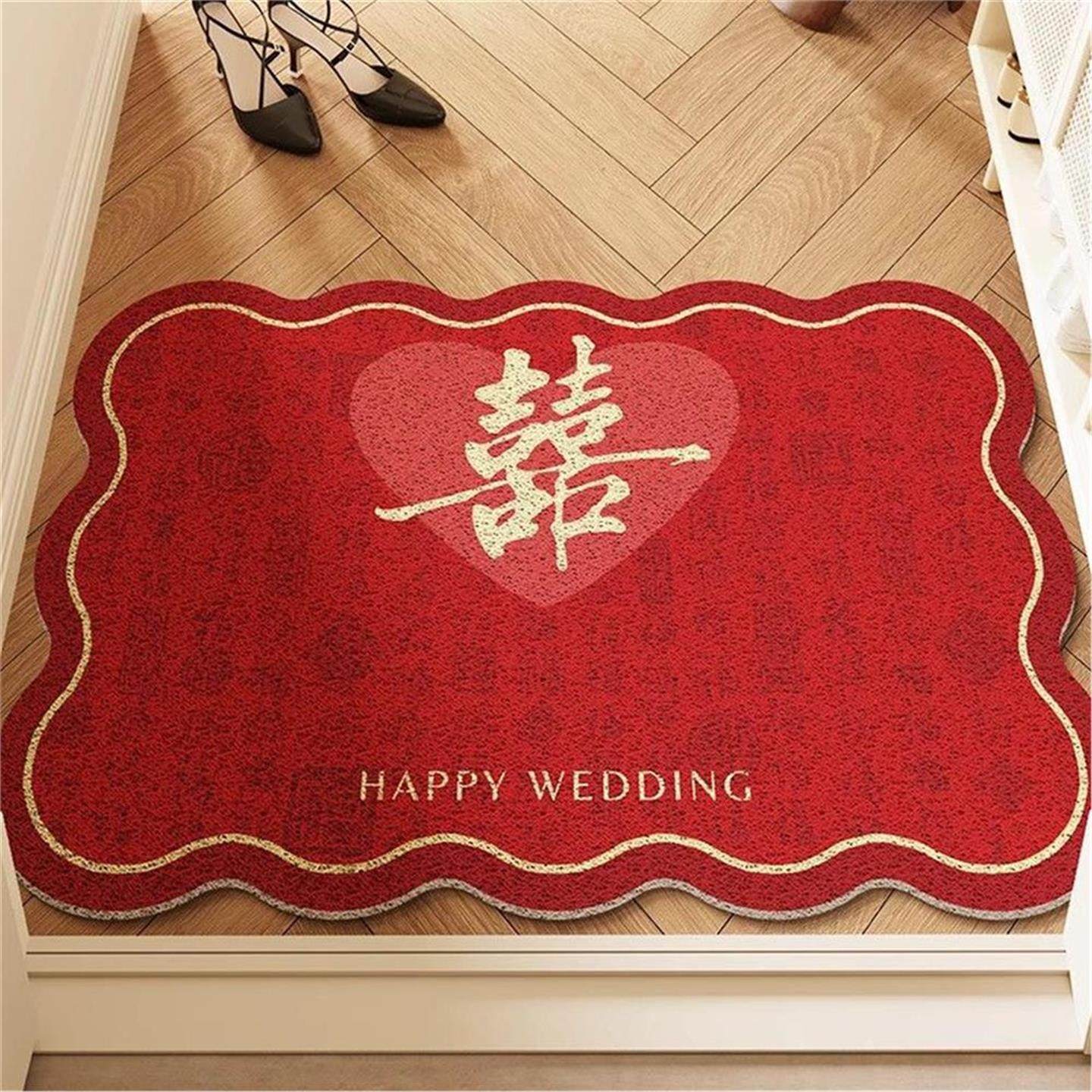 现代简约喜庆入户门地垫新中式丝圈进门可裁剪红色婚庆免洗脚垫子,居家布艺,入户地垫,淘宝优惠券,粉丝福利购,淘宝优惠卷