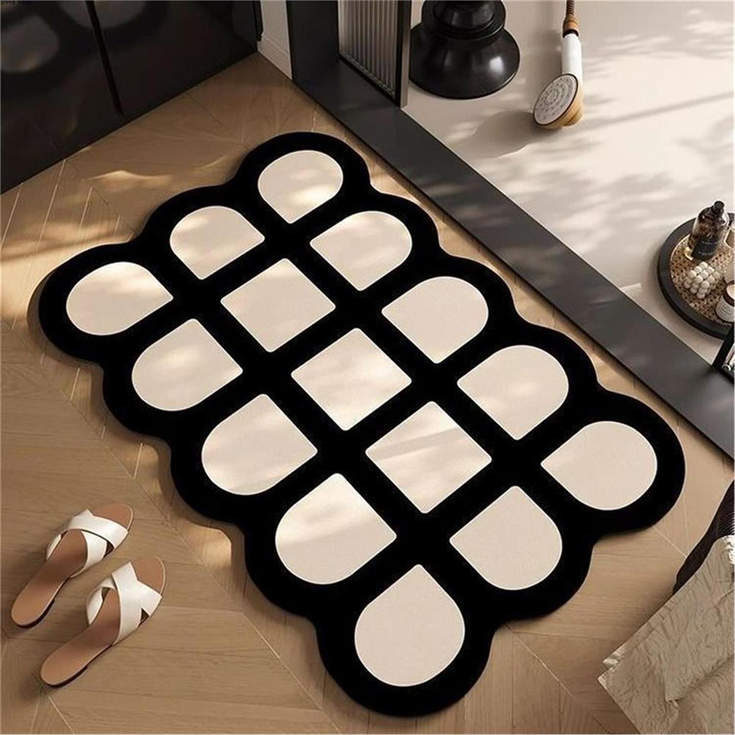 北欧简约风软硅藻泥地垫吸