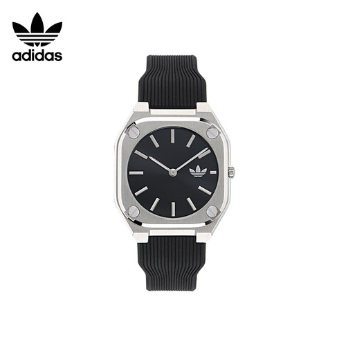 adidas不锈钢石英手表