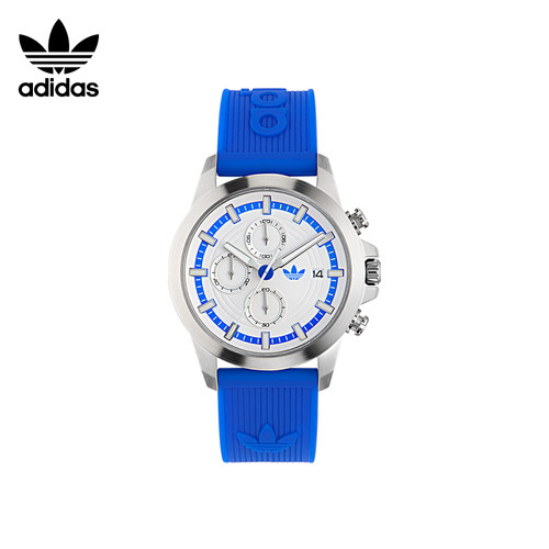 adidas三叶草三眼计时手表男女款