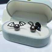 网红热推卡通福致日系tian然淡水珍珠暗黑天使系列刺马针别针