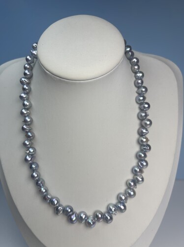 福利不退换炫光海水真多麻葡萄项链，S925银，卡7-8