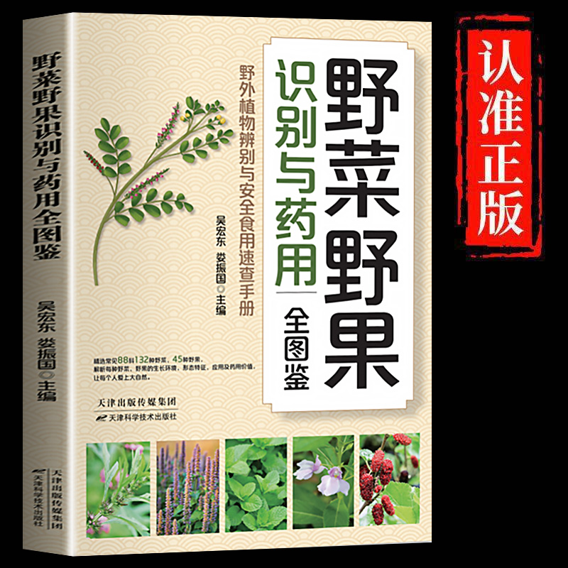 【抖音同款】野菜野果识别与药用指南 户外采摘野菜野果的种类和功效图鉴高清精编野外植物认采百科指南实用手册书籍畅销书排行榜