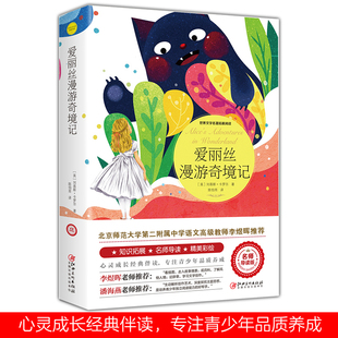 爱丽丝漫游奇境记正版书 爱丽丝梦游仙境书六年级下册必读书目 小学生课外书推荐奇镜彩绘原版原著阅读书籍五年级老师推荐
