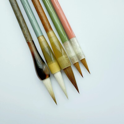 【5支毛笔组合】中楷小楷兼毫狼毫羊毫组合套装书画国画没骨画