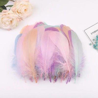 50PCS Colorful Goose Feathers Small Natural Swan Feather