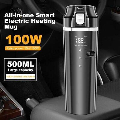 12V/24V Car Heating Cup Smart Temperature Control Coffee
