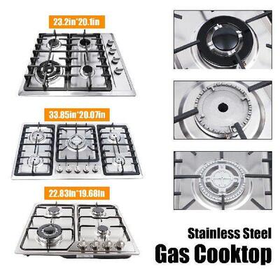 5 Flames Gas hob Installation for Natural Propane Stand
