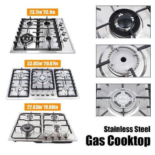 5 Flames Gas hob Installation for Natural Propane Stand