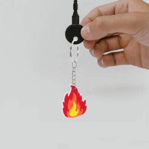 10 Pcs Firefighter Keychain Decorations Stylish Party