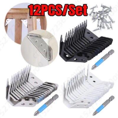 12PCS Stainless Steel Corner Brace Universal Furniture
