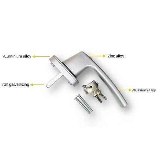 Upgrades Lockable Window Handle set Aluminum Security
