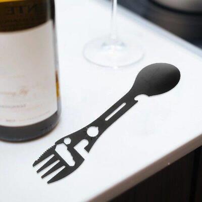 2pcs Camping Cutlery Stainless Steel Fork Spoon Bottle