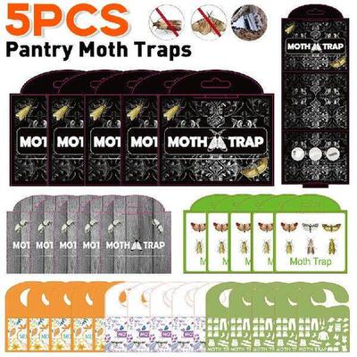 5PCS Moth Sticker Killer Glue Pheromone Moth Trap Catcher