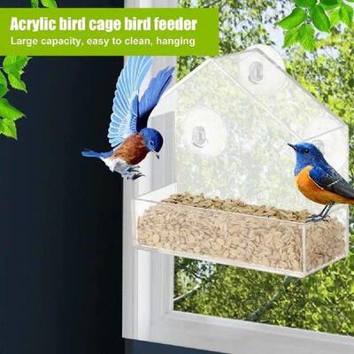 Spacious Bird Feeder for Birds Acrylic Bird Feeders with