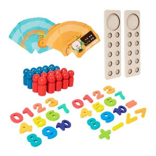 Math Learning Toys Wooden Arithmetic Teaching Aids for
