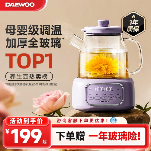 大宇玻璃家用多功能全玻璃生壶