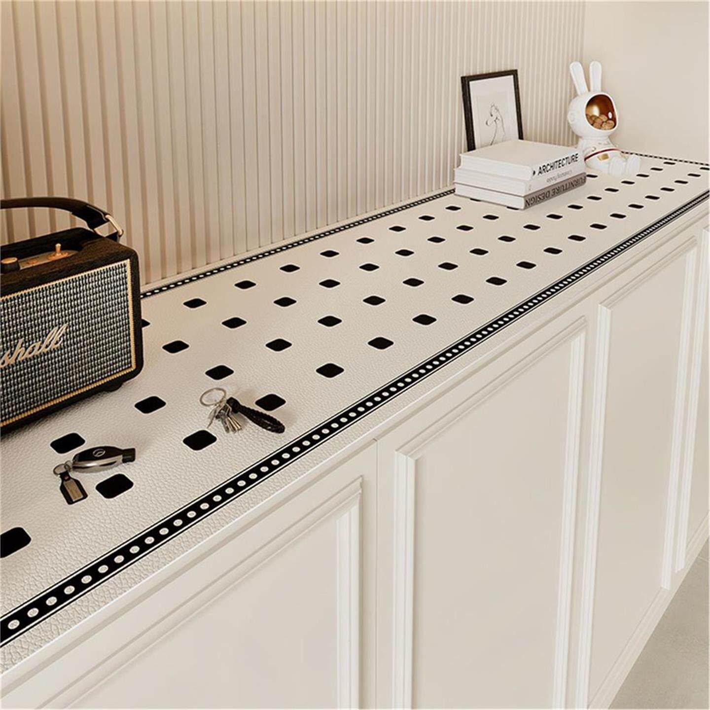 家用现代简约餐边柜桌垫防水桌布玄关鞋柜皮革电视柜台面保护垫子