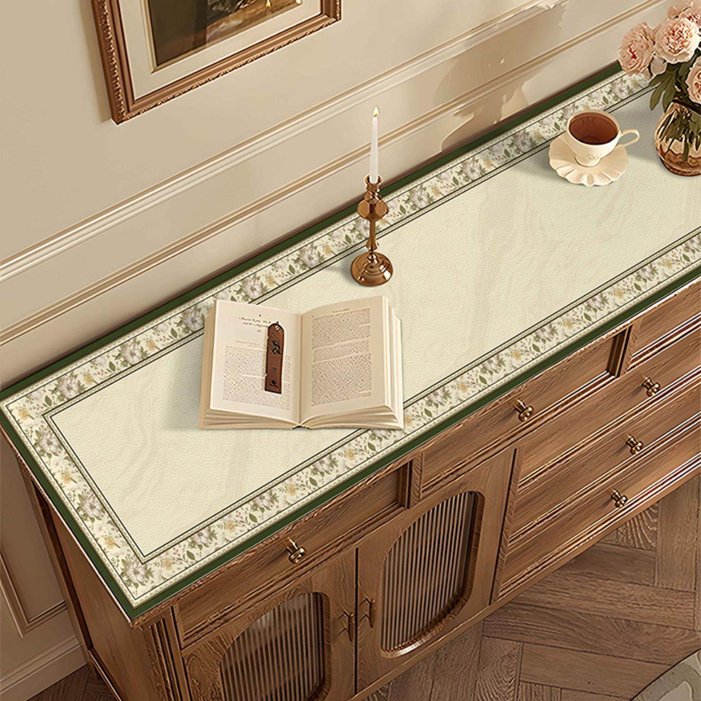 美式餐边柜桌垫桌布防水防油高级感电视柜台面保护垫鞋柜玄关盖布,居家布艺,茶几垫,淘宝优惠券,粉丝福利购,淘宝优惠卷