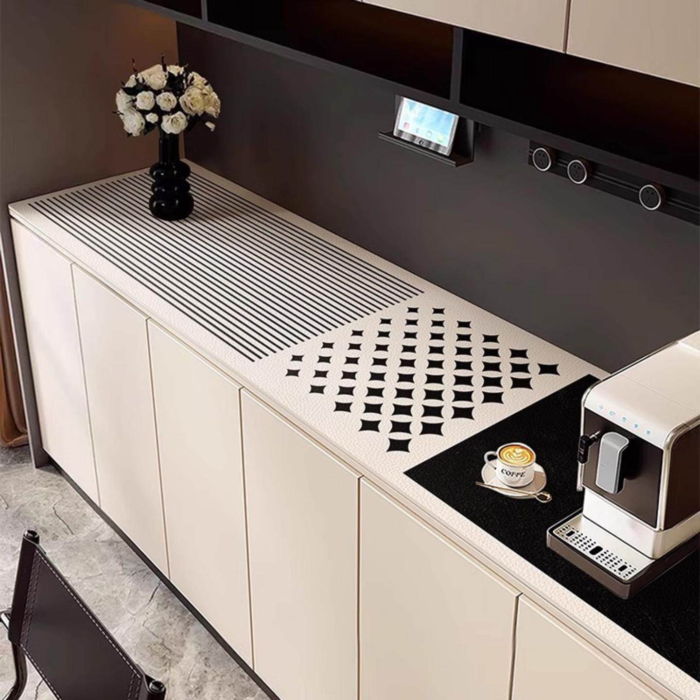 轻奢高级感餐边柜垫防水防油耐脏玄关鞋柜桌布电视柜台面保护垫子,居家布艺,餐垫,淘宝优惠券,粉丝福利购,淘宝优惠卷