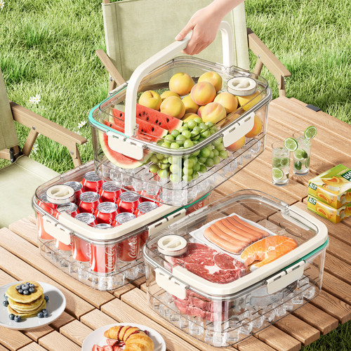 赠冰格手提保鲜盒户外适用