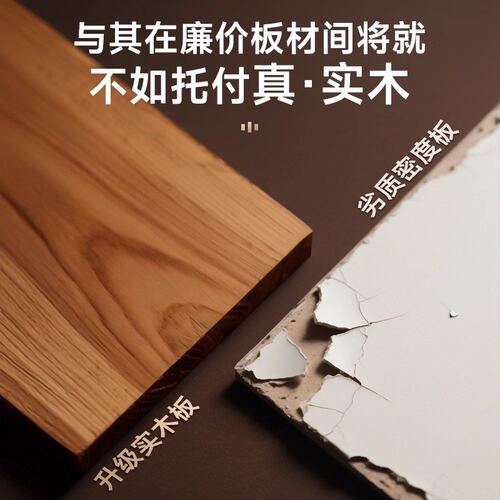 严选餐边柜厨房置物架多功能实木靠墙碗橱柜微波炉家用收纳柜子
