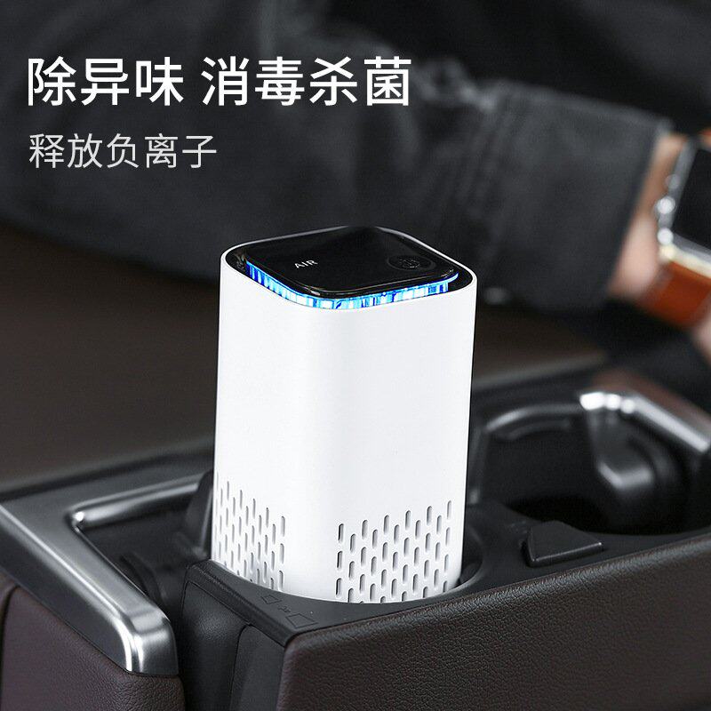 车载负离子净化器定制跨境礼品新车除异味空气氧吧机净化除甲醛