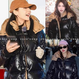 系列 经典 新品 25FW 连帽羽绒服外套女 always 90绒黑金短款