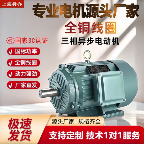 全铜线马达上海聂乔国标380V国标