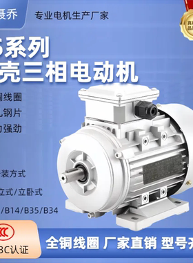 YS铝壳电机380V全铜0.37/0.55/0.75/1.1/1.5/2.2KW三相异步电动机