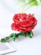 饰创意滴油金属工艺品礼品新 促轻奢红色玫瑰花饰品收纳摆件家居装