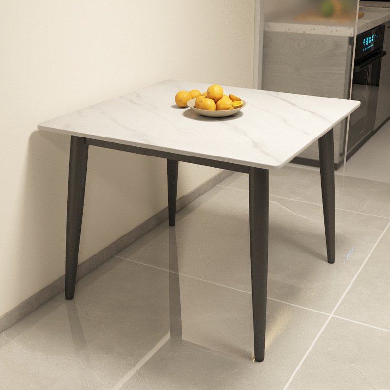 正方形岩板餐桌椅组合家用轻奢简约现代吃饭方桌小户型简易桌子,住宅家具,岩板餐桌,淘宝优惠券,粉丝福利购,淘宝优惠卷