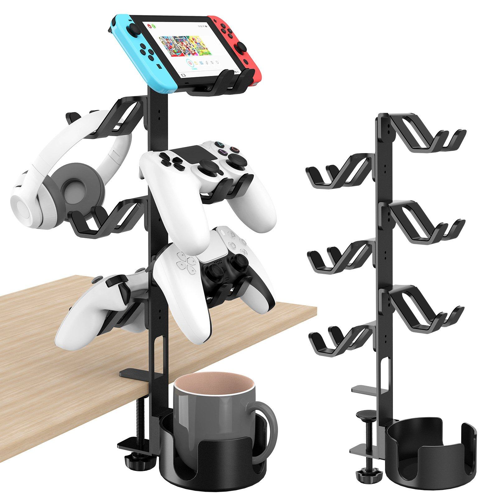 免打孔通用游戏手柄支架耳机收纳架卡扣水杯架可调节手柄架水杯架,收纳整理,收纳洞洞板,淘宝优惠券,粉丝福利购,淘宝优惠卷