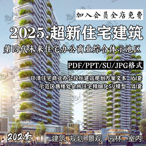 2025第四代未来住宅办公商业综合体示范区SU模型规划设计方案文本