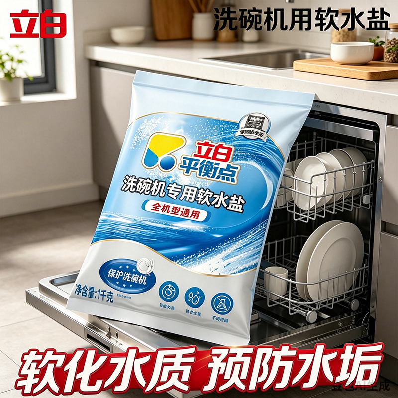 立白平衡点家用洗碗机软水盐软化水质预防水垢除菌光亮专用洗涤剂