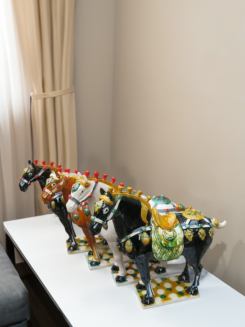 采购产品五花马,唐三财精品唐马饰品,新中国古典家居装饰工艺品