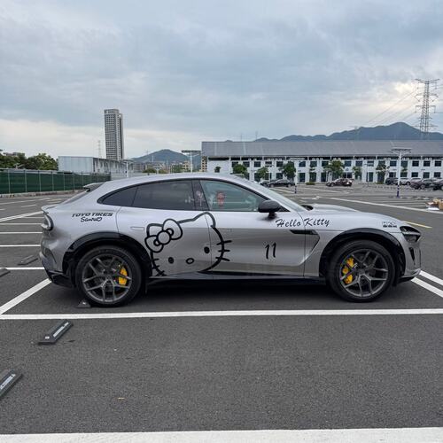 YU7车贴拉花 model3 su7 毛豆y et5t卡通kt猫 改装饰定制车身贴纸