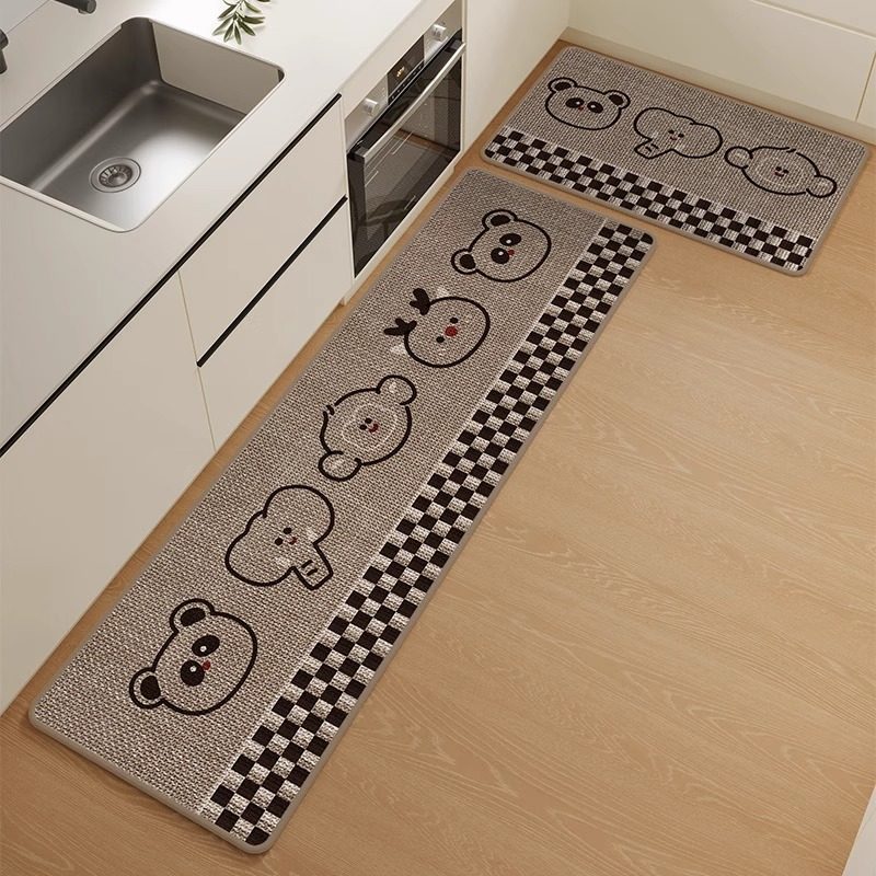 厨房专用地垫防滑耐脏脚垫子7字L型转角长条可擦免洗吸水吸油地毯,居家布艺,厨房地垫,淘宝优惠券,粉丝福利购,淘宝优惠卷